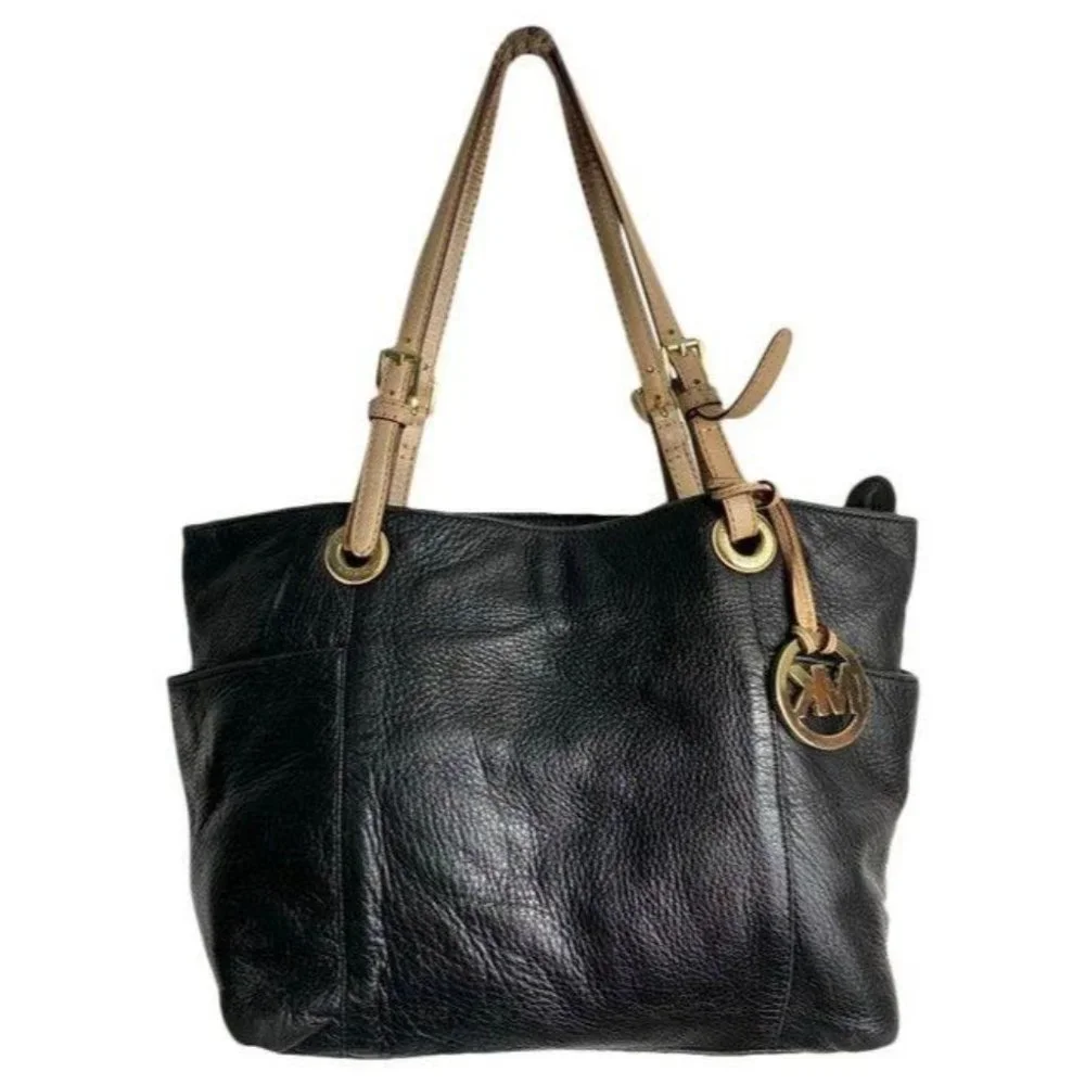 MICHAEL KORS Black Classic Leather Tote Bag